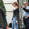 Céline Dion quitte son hôtel, le "Royal Monceau", pour se rendre à l'Opéra Garnier. Paris, le 10 juillet 2017