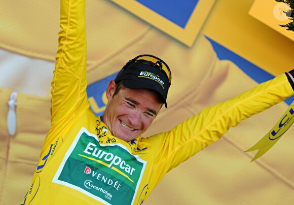 Thomas Voeckler porteur du maillot jaune lors du Tour de France 2011.