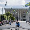 Le cortège à l'occasion du 40ème anniversaire de la princesse Victoria de Suède à Stotckholm, le 14 juillet 2017