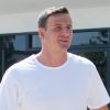 Ryan Lochte et sa compagne Kayla Reid, enceinte, vont déjeuner à West Hollywood. Los Angeles, le 24 mars 2017.