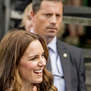 Le prince William, duc de Cambridge et Catherine Kate Middleton, duchesse de Cambridge en visite au "Alte Brücke" (Vieux Pont) à Heidelberg, le 20 juillet 2017.20/07/2017 - Heidelberg