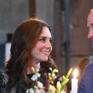 Le prince William et Kate Middleton, duc et duchesse de Cambridge, le 20 juillet 2017 à la Clarchens Ballhaus, la plus ancienne salle de bal de Berlin, lors d'une réception organisée par le British Council dans le cadre de leur visite officielle en Allemagne.