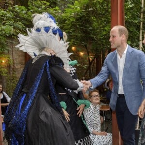 Le prince William et Kate Middleton, duc et duchesse de Cambridge, ont visité le 20 juillet 2017 la Clärchens Ballhaus, la plus ancienne salle de bal de Berlin, dans le cadre de leur visite officielle en Allemagne.