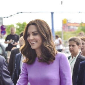 Le prince William, duc de Cambridge, et Kate Catherine Middleton, duchesse de Cambridge, au départ de la gare ferroviaire de Berlin pour Hambourg, à l'occasion de leur voyage de trois jours en Allemagne. Le 21 juillet 2017 21/07/2017 - Berlin