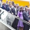 Le prince William, duc de Cambridge, et Kate Catherine Middleton, duchesse de Cambridge, au départ de la gare ferroviaire de Berlin pour Hambourg, à l'occasion de leur voyage de trois jours en Allemagne. Le 21 juillet 2017 21/07/2017 - Berlin