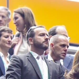 Le prince William, duc de Cambridge, et Kate Catherine Middleton, duchesse de Cambridge, au départ de la gare ferroviaire de Berlin pour Hambourg, à l'occasion de leur voyage de trois jours en Allemagne. Le 21 juillet 2017 21/07/2017 - Berlin