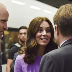 Le prince William, duc de Cambridge, et Kate Catherine Middleton, duchesse de Cambridge, au départ de la gare ferroviaire de Berlin pour Hambourg, à l'occasion de leur voyage de trois jours en Allemagne. Le 21 juillet 2017 21/07/2017 - Berlin