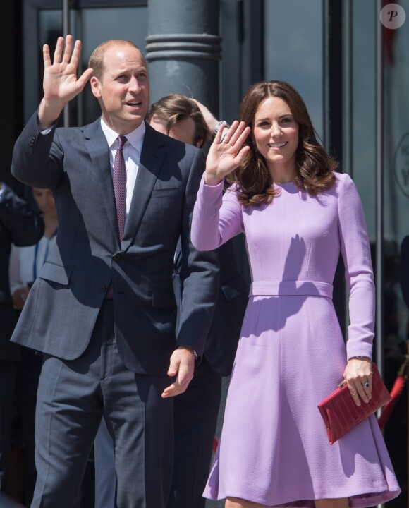 Le prince William et Kate Middleton en visite au musée Maritime à Hambourg, le 21 juillet 2017.