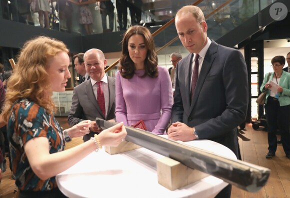 Le prince William et Kate Middleton en visite au musée Maritime à Hambourg, le 21 juillet 2017.