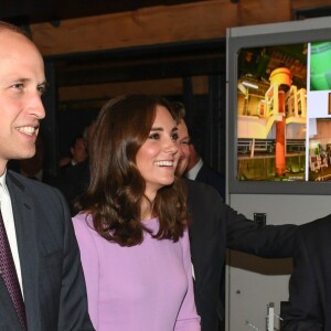 Le prince William et Kate Middleton en visite au musée Maritime à Hambourg, le 21 juillet 2017.