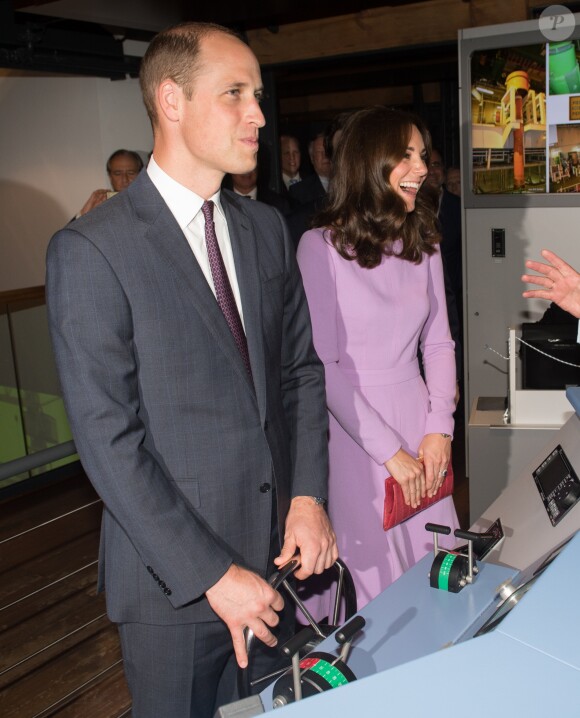 Le prince William et Kate Middleton en visite au musée Maritime à Hambourg, le 21 juillet 2017.