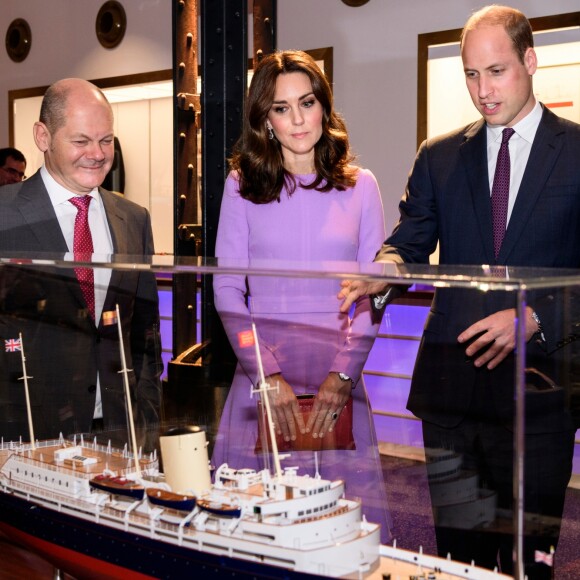 Le prince William et Kate Middleton en visite au musée Maritime à Hambourg, le 21 juillet 2017.