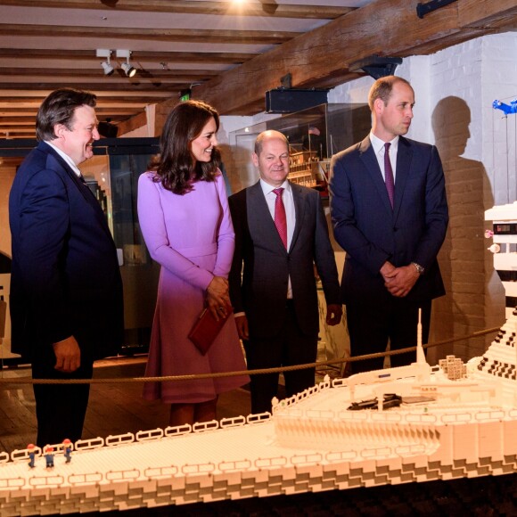 Le prince William et Kate Middleton en visite au musée Maritime à Hambourg, le 21 juillet 2017.