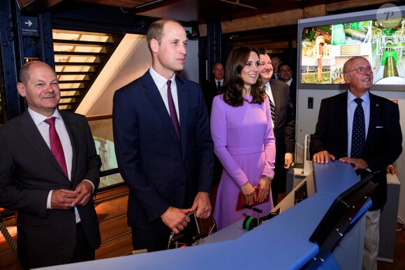 Le prince William et Kate Middleton en visite au musée Maritime à Hambourg, le 21 juillet 2017.