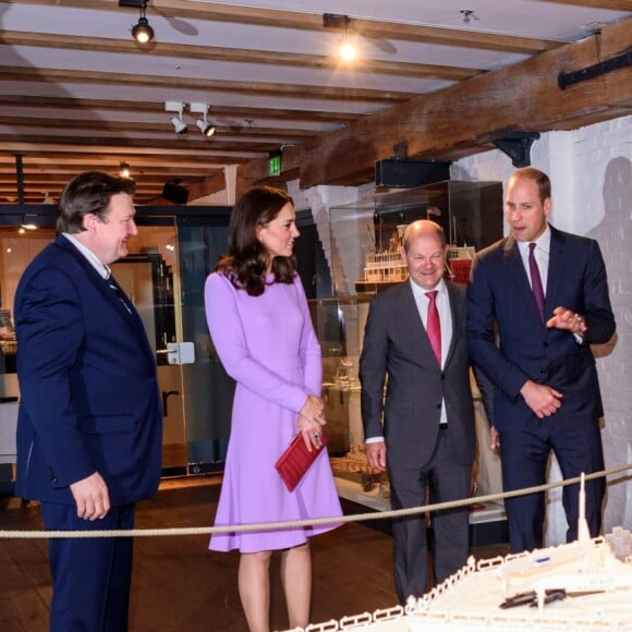 Le prince William et Kate Middleton en visite au musée Maritime à Hambourg, le 21 juillet 2017.