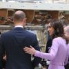 Le prince William et Kate Middleton, duc et duchesse de Cambridge, en visite à l'usine Airbus à Hambourg, le 21 juillet 2017.