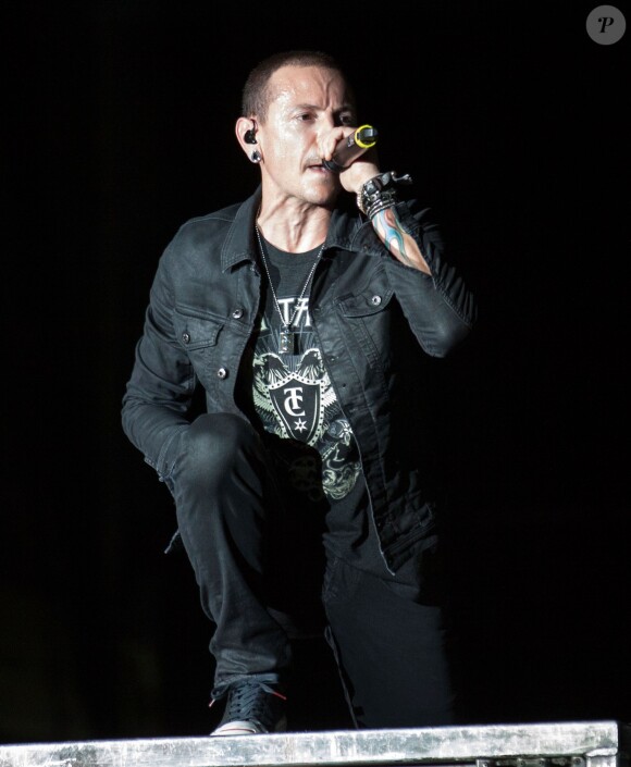 Chester Bennington - Linkin Park en concert au "MGM Resorts Festival Grounds" à Las Vegas, le 9 mai 2015.