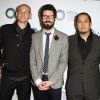 Chester Bennington, Mike Shinoda, Joe Hahn, Brad Delson du groupe Linkin Park - Soirée "Environmental Excellence" à Beverly Hills. Le 21 mars 2014.