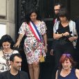  Anne Hidalgo - Bruno Julliard (premier adjoint à la Maire de Paris chargé de la Culture, du patrimoine, des métiers d'art, des relations avec les arrondissements et de la nuit) s'est marié avec Paul Le Goff à la mairie du 10e arrondissement de Paris, le 8 juillet 2017. 