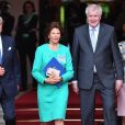  Le roi Carl XVI Gustaf et la reine Silvia de Suède en visite au palais Prince Carl à Munich le 24 juillet 2017, où la reine Silvia s'est vu remettre les insignes de l'ordre du mérite de Bavière. 