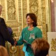  Le roi Carl XVI Gustaf et la reine Silvia de Suède en visite au palais Prince Carl à Munich le 24 juillet 2017, où la reine Silvia s'est vu remettre les insignes de l'ordre du mérite de Bavière. 