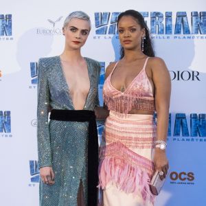 Cara Delevingne et Rihanna - Avant-première du film "Valérian et la Cité des mille planètes" de L. Besson à la Cité du Cinéma à Saint-Denis, le 25 juillet 2017. © Olivier Borde/Bestimage