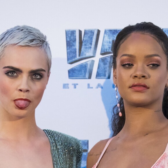 Cara Delevingne et Rihanna - Avant-première du film "Valérian et la Cité des mille planètes" de L. Besson à la Cité du Cinéma à Saint-Denis, le 25 juillet 2017. © Olivier Borde/Bestimage