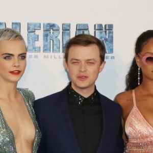 Luc Besson, Cara Delevingne, Dane DeHaan, Rihanna et Herbie Hancock - Avant-première du film "Valérian et la Cité des mille planètes" de L. Besson à la Cité du Cinéma à Saint-Denis, le 25 juillet 2017.