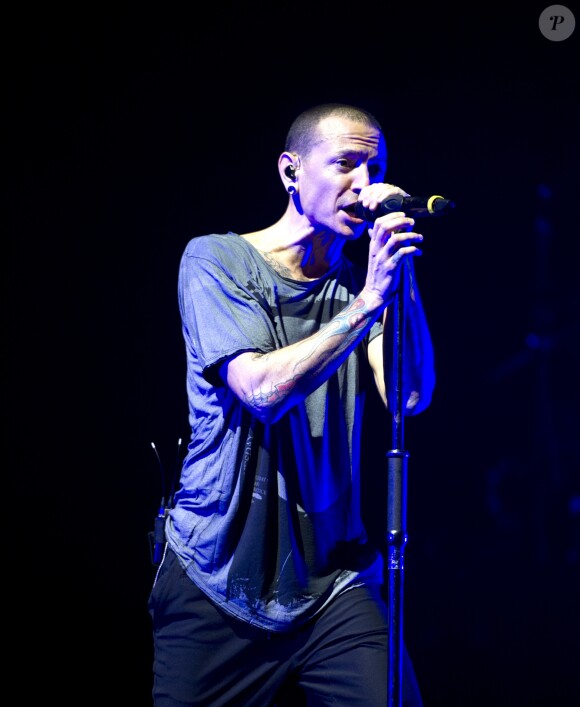 Chester Bennington de Linkin Park en novembre 2014 lors d'un concert du groupe à Amsterdam.