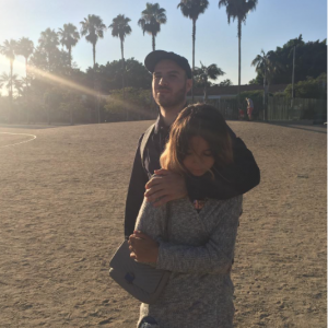 Jérémy Chatelain et sa fille Annily, le 29 juillet 2017 aux Etats-Unis.
