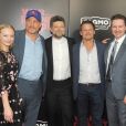 Amia Miller, Woody Harrelson, Andy Serkis and Steve Zahn et Dan Lemmon lors de la première de ''La Planète des singes : Suprématie'' à New York, le 10 juillet 2017.
