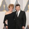 Andy Serkis et sa femme Lorraine Ashbourne - Photocall de la 88ème cérémonie des Oscars au Dolby Theatre à Hollywood. Le 28 février 2016