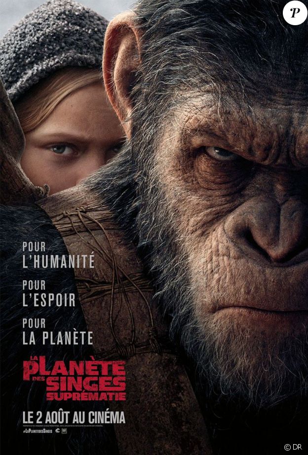 Affiche du film La Planète des singes - Suprématie, en salles le 2 août 2017