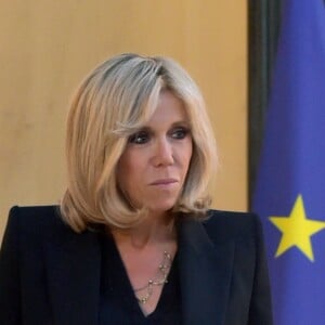 La première dame Brigitte Macron (Trogneux) - Le couple présidentiel français reçoit le couple présidentiel mexicain pour un dîner au palais de l'Élysée à Paris, France, le 6 juillet 2017. © Giancarlo Gorassini/Bestimage