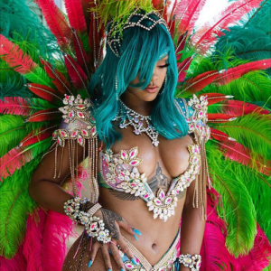 Photo de Rihanna à La Barbade, pour le festival Crop Over 2017. Août 2017.