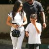 Kourtney Kardashian et son fils Mason à Calabasas, le 1er août 2017.