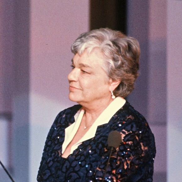 Yves Montand et Simone Signoret à la cérémoni des César en 1985, à Paris.