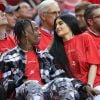 Travis Scott et Kylie Jenner au Toyota Center à Houston. Le 25 avril 2017.