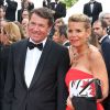 Christian Estrosi et sa compagne Laura Ténoudji (Télématin) - Montée des marches du film "Café Society" pour l'ouverture du 69ème Festival International du Film de Cannes. Le 11 mai 2016. © Borde-Jacovides-Moreau/Bestimage