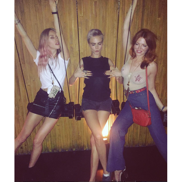 Photo de Cara Delevingne et ses amies en vacances au Mexique. Août 2017.