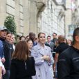 Céline Dion à la sortie de l'hôtel Royal Monceau, à Paris, France, le 10 août 2017. © Agence/Bestimage