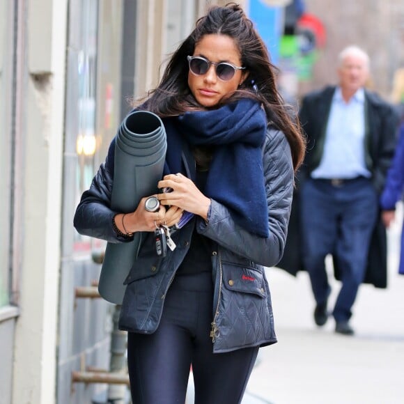 Meghan Markle se rend à son cours de Yoga à Toronto. Canada, le 12 avril 2017.