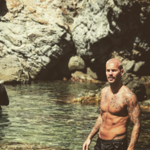 M. Pokora canon à Saint-Tropez, le 17 août 2017.