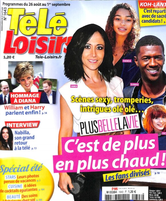 Magazine "Télé Loisirs", en kiosques le 21 août 2017.