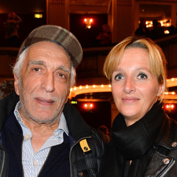 Semi-exclusif - Gérard Darmon et sa femme Christine - Générale de la pièce "L'heureux élu", une comédie de Eric Assous au Théâtre de la Madeleine à Paris le 24 octobre 2016. © Coadic Guirec/Bestimage