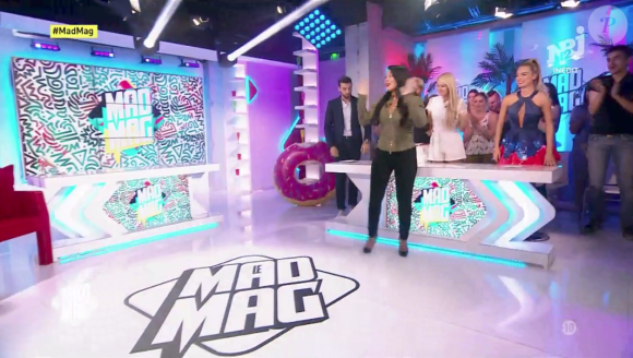 Ayem Nour amincie sur le plateau du "Mad Mag", le 28 août 2017 sur NRJ12.