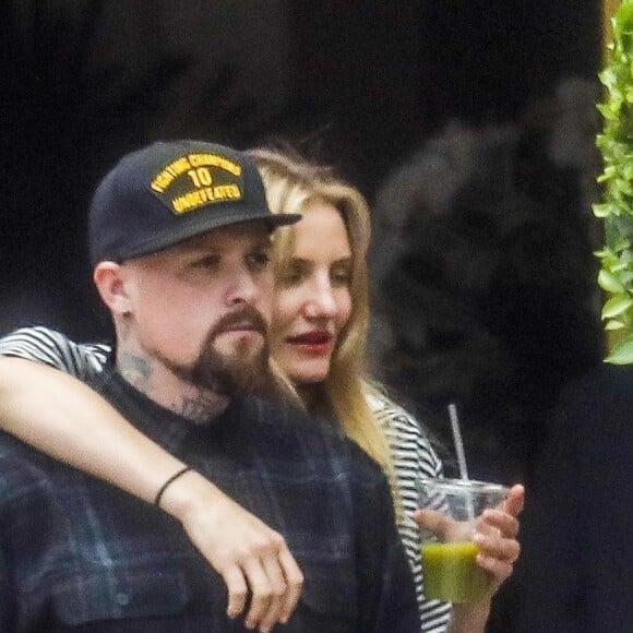 Cameron Diaz et son mari Benji Madden sortent d'un déjeuner en amoureux au Bouchon à Beverly Hills le 5 juin 2017.