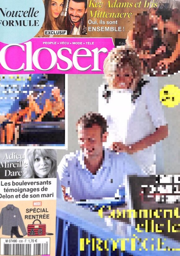 Couverture du magazine "Closer" en kiosques le 1er septembre 2017