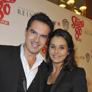 Faustine Bollaert et son mari Maxime Chattam - Avant-premiere du film "Stars 80" au Grand Rex le 19 octobre 2012.