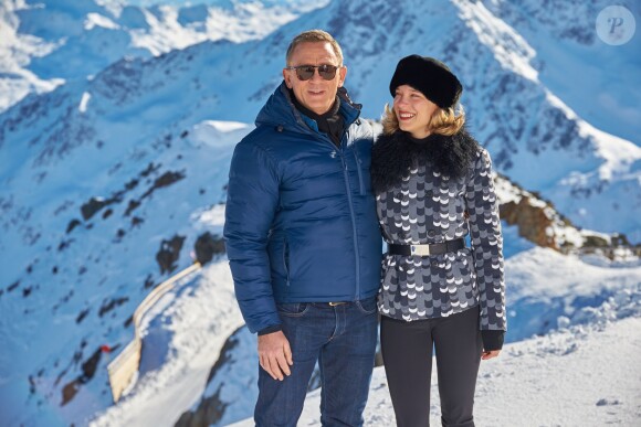 Daniel Craig et Léa Seydoux - Photocall avec les acteurs du prochain film James Bond "Spectre" à Soelden en Autriche. Le 7 janvier 2015